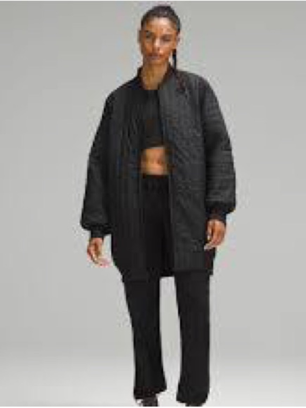 Lululemon Non-Stop Bomber Black and Blue Reversible